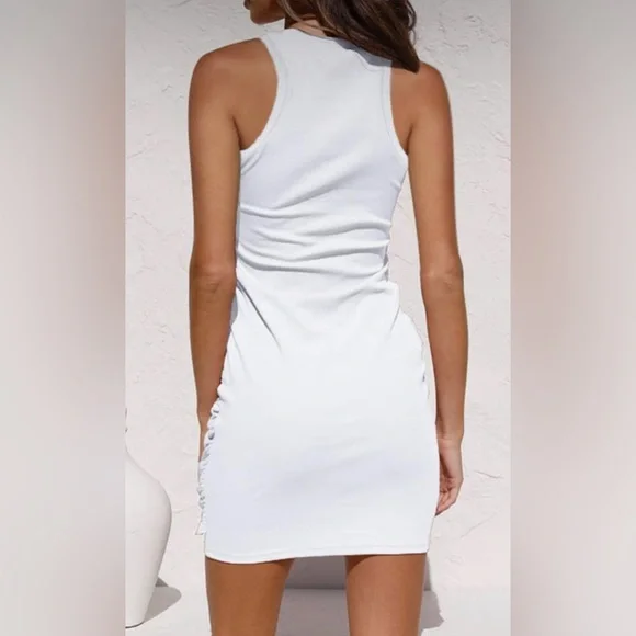 NWT  Women's 2023 Spring Casual Ruched Bodycon Dress MULTIPLE COLORS AVAILABLE - Picture 5 of 10